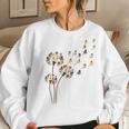 Flower Pug Dog Dandelion Animals Lover Women Sweatshirt Gifts for Her