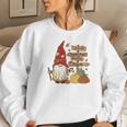 Funny Gnomes Family Pumpkin Patch Women Crewneck Graphic Sweatshirt Gifts for Her