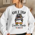 Womens Girls Trip Dominican Republic 2023 Bun Hair Group Besties Women Sweatshirt Gifts for Her