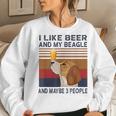 I Like Beer And My Beagle And Maybe 3 People Women Crewneck Graphic Sweatshirt Gifts for Her