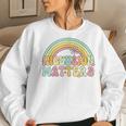 Inclusion Matters Equality Special Education Groovy Women Women Crewneck Graphic Sweatshirt Gifts for Her