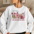 Just A Girl Who Loves Books And Coffee Coffee Women Sweatshirt Gifts for Her