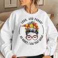 Loud And Proud Oh Honey I Am That Mom Messy Bun Softball Women Sweatshirt Gifts for Her