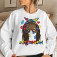 Messy Bun Black Autism Mom Afro Mother Autism Awareness Women Sweatshirt Gifts for Her Messy Bun Black Autism Mom Afro Mother Autism Awareness Women Sweatshirt Gifts for Her