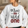 Womens Mom Of The Wild One Shirt Plaid Lumberjack 1St Birthday Tee Women Sweatshirt Gifts for Her