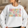 Retro Groovy Schools Out For Summer Graduation Teacher Kids Women Sweatshirt Gifts for Her