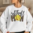 Softball Mom Leopard Baseball Mom 2023 Women Sweatshirt Gifts for Her
