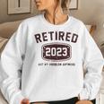 Vintage Retired 2023 Not My Problem Anymore Funny Gifts Women Crewneck Graphic Sweatshirt Gifts for Her