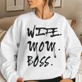 Womens Wife Mom Boss Womens 2023 Women Sweatshirt Gifts for Her