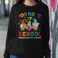 100 Days Of School Cute Gnome Kindergarten Teacher Funny Women Crewneck Graphic Sweatshirt Funny Gifts