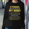 5 Things You Should Know About My Nana Grandkids Women Crewneck Graphic Sweatshirt Funny Gifts