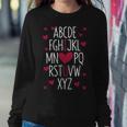 Abc Alphabet I Love You English Teacher Valentines Day V2 Women Crewneck Graphic Sweatshirt Funny Gifts