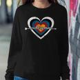 Archery Mom Target Heart - Usa Archery Women Crewneck Graphic Sweatshirt Personalized Gifts