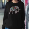 Autism Mom Elephant Puzzle Pieces Autism Supporter Outfit Women Crewneck Graphic Sweatshirt Funny Gifts