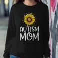 Autism Mom Gift Puzzle Piece Sunflower Autism Awareness Women Crewneck Graphic Sweatshirt Funny Gifts