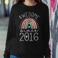 Awesome Since 2016 7Th Birthday Rainbow Born In 2016 Women Sweatshirt Unique Gifts