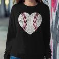 Baseball Heart Cute Mom Dad Men Women Softball Gift Women Crewneck Graphic Sweatshirt Funny Gifts