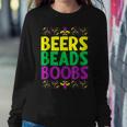Beers Beads Boobs Mardi Gras Celebration Carnival Costume Women Crewneck Graphic Sweatshirt Personalized Gifts