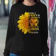 Being A Mom Is An Honor Being A Nana Is Priceless Sunflower 2871 Women Crewneck Graphic Sweatshirt Funny Gifts