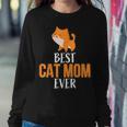 Best Cat Mom Ever Funny Cat Momy Gift V2 Women Crewneck Graphic Sweatshirt Funny Gifts