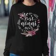 Best Nonni Ever Blessed Nonni Floral Mothers Day Gift Women Crewneck Graphic Sweatshirt Funny Gifts