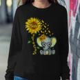Blessed To Be Called Nana Sunflower Elephant Mothers Day Women Crewneck Graphic Sweatshirt Personalized Gifts