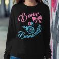 Bows Or Burnouts Gender Reveal Idea For New Mom Or New Dad Women Sweatshirt Unique Gifts
