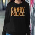 Candy Police Funny Halloween Costume Parents Mom Dad Women Crewneck Graphic Sweatshirt Funny Gifts
