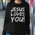 Christian Evangelism For Men Jesus Loves You Women Sweatshirt Unique Gifts