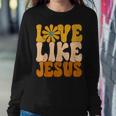 Christian Retro Love Like Jesus Religious Faith God 70S Women Sweatshirt Unique Gifts