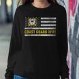 Coast Guard Wife With American Flag Gift For Veteran Day Women Crewneck Graphic Sweatshirt Funny Gifts