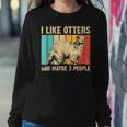 Cool Otter Design For Men Women Kids Vintage Sea Otter Lover Women Crewneck Graphic Sweatshirt Funny Gifts