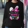 Cute Bunnies Easter Im The Nurse Nurse Life Rn Nursing Women Crewneck Graphic Sweatshirt Funny Gifts