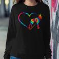Cute Tiedye Heart Love Doberman Dog Mom Clothes Hippy Dobie Women Sweatshirt Unique Gifts