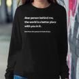 Dear Person Behind Me Mental Health Day 2023 Be Kind Women Sweatshirt Unique Gifts