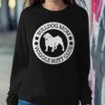 English Bulldog Mom Wiggle Butt Club For Women Women Crewneck Graphic Sweatshirt Funny Gifts
