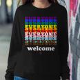 Everyone Is Welcome Here Pride Month Lgbtq Rainbow Gay Pride Women Crewneck Graphic Sweatshirt Funny Gifts