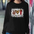 Firefighter Wife Life Peace Love Fire Wife Heart Women Crewneck Graphic Sweatshirt Funny Gifts