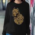 Funny Leopard Pitbull Mom Costume Mothers Day Gift Women Crewneck Graphic Sweatshirt Funny Gifts
