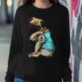 Funny Pug Dog I Love Mom Tattoo Pug Lover Gift Women Crewneck Graphic Sweatshirt Funny Gifts
