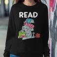 Funny Teacher Library Read Book Club Piggie Elephant Pigeons V6 Women Crewneck Graphic Sweatshirt Personalized Gifts