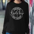 Girls Trip Cheaper Than A Therapy Girls Weekend Friends Trip Gift For Womens Women Crewneck Graphic Sweatshirt Personalized Gifts