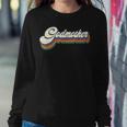 Godmother Gifts Women Retro Vintage Mothers Day Godmother Women Crewneck Graphic Sweatshirt Funny Gifts