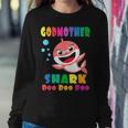 Godmother Shark Funny Mothers Day Gift For Womens Mom Women Crewneck Graphic Sweatshirt Funny Gifts