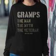 Gramps Man Myth Veteran Fathers Day Gift Retired Military V2 Women Crewneck Graphic Sweatshirt Funny Gifts