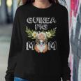 Guinea Pig Mom Floral Style Mothers Day Outfit Gift Women Crewneck Graphic Sweatshirt Funny Gifts