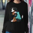I Love Mom Tattoo Bernese Mountain Dog Funny Mothers Day Women Crewneck Graphic Sweatshirt Funny Gifts