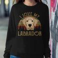 I Love My Yellow Lab Labrador Funny Lover Mom Dad Kid Gifts Women Crewneck Graphic Sweatshirt Funny Gifts