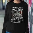 Im Not Just Dads Little Girl Im A Veterans Daughter Women Crewneck Graphic Sweatshirt Funny Gifts