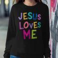 Jesus Loves Me Religious Christian Catholic Church Prayer Women Sweatshirt Unique Gifts